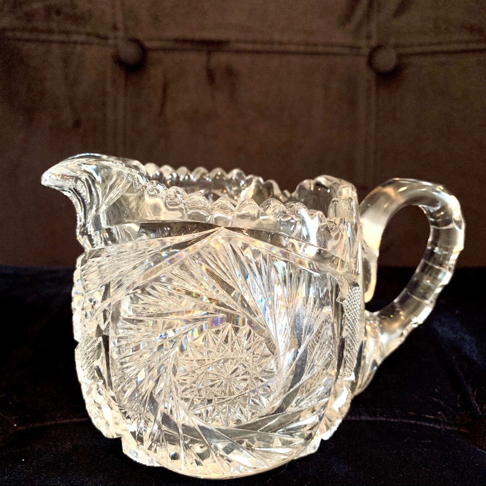 Vintage Cut Glass Creamer